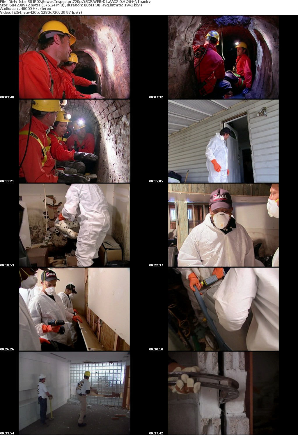 Dirty Jobs S01E02 Sewer Inspector 720p DSCP WEB-DL AAC2 0 H 264-NTb