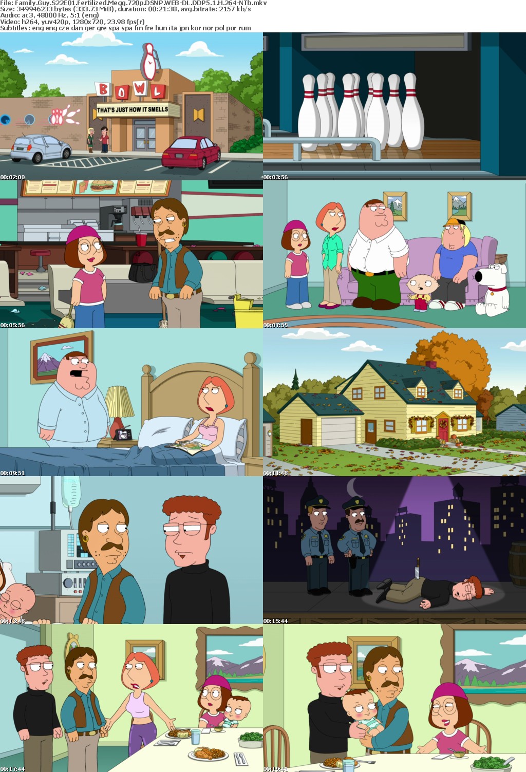 Family Guy S22E01 Fertilized Megg 720p DSNP WEB-DL DDP5 1 H 264-NTb