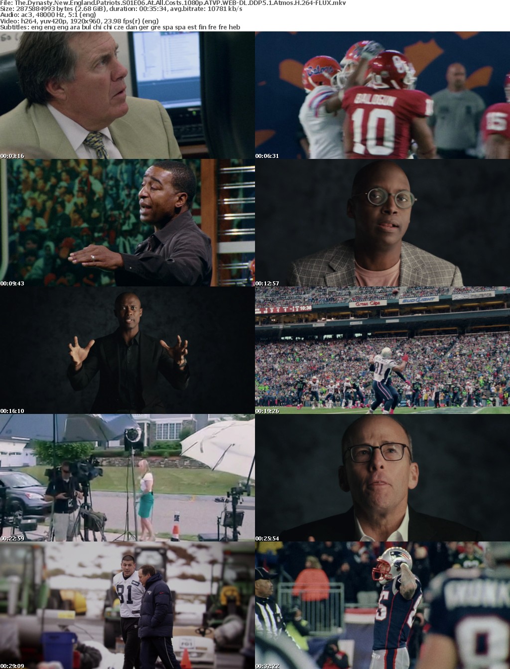 The Dynasty New England Patriots S01E06 At All Costs 1080p ATVP WEB-DL DDP5 1 Atmos H 264-FLUX