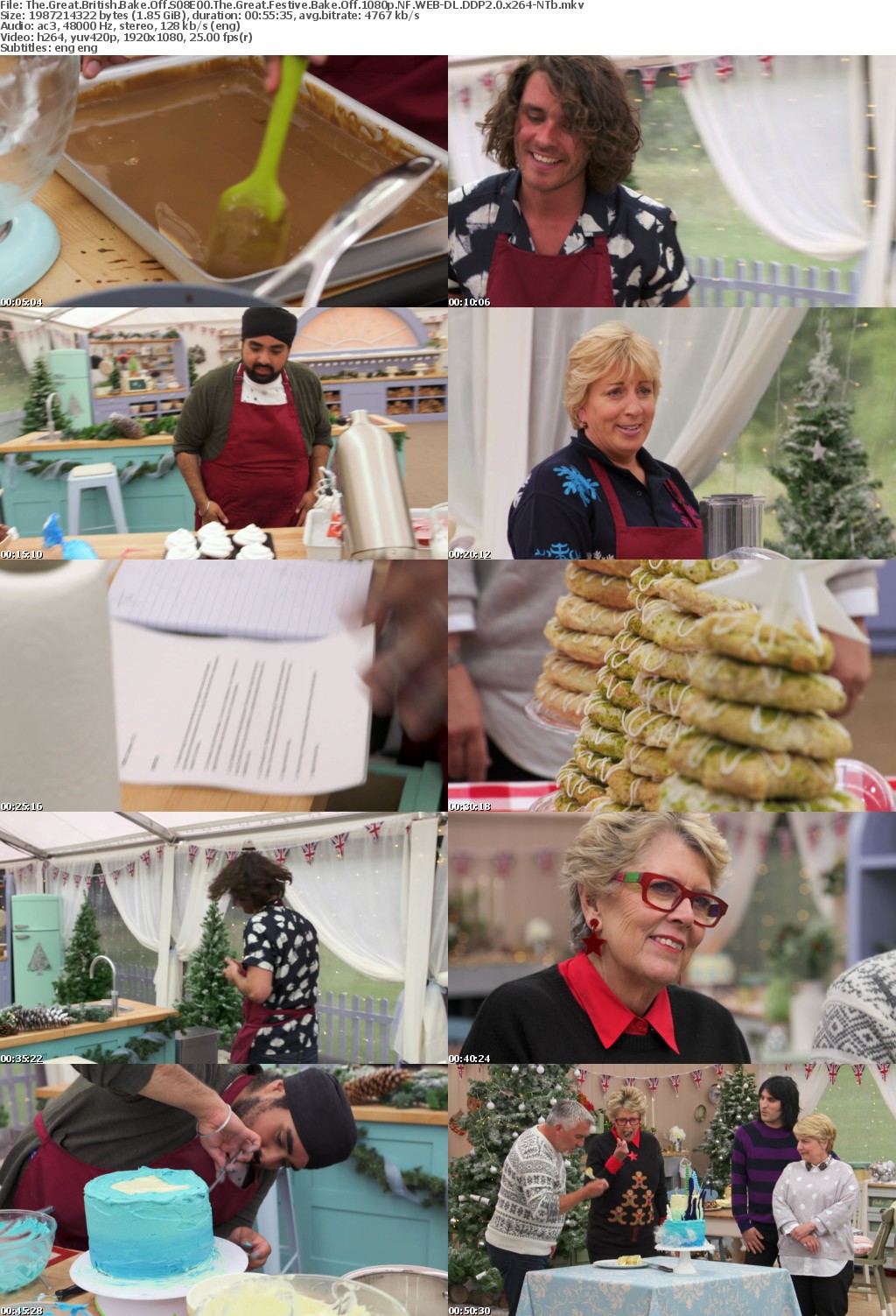 The Great British Bake Off S08E00 The Great Festive Bake Off 1080p NF WEB-DL DDP2 0 x264-NTb