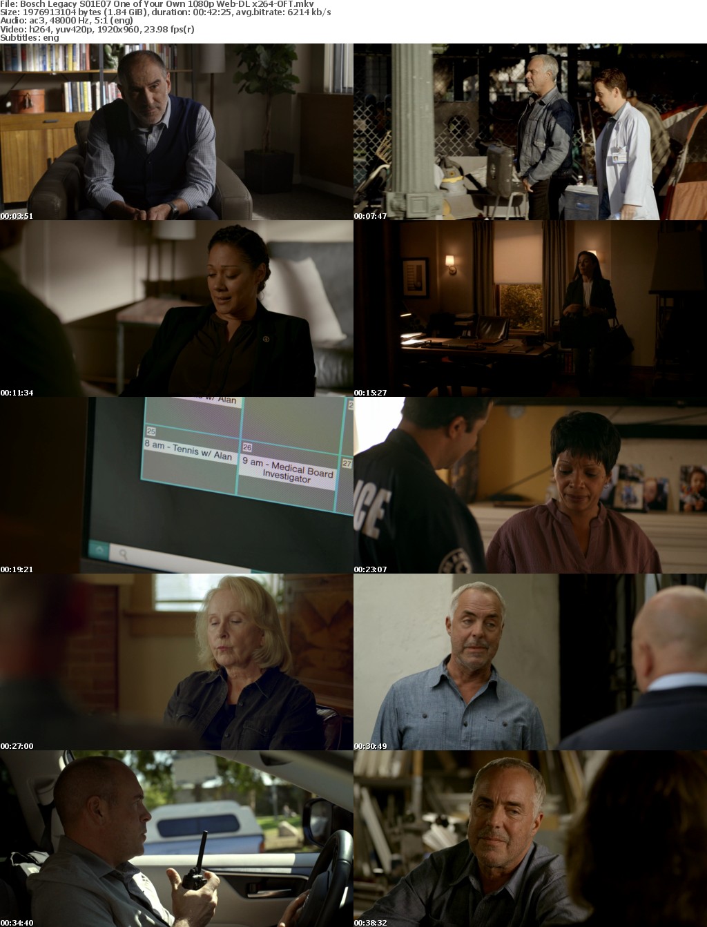 Bosch Legacy S01E07 One of Your Own 1080p Web-DL x264-OFT