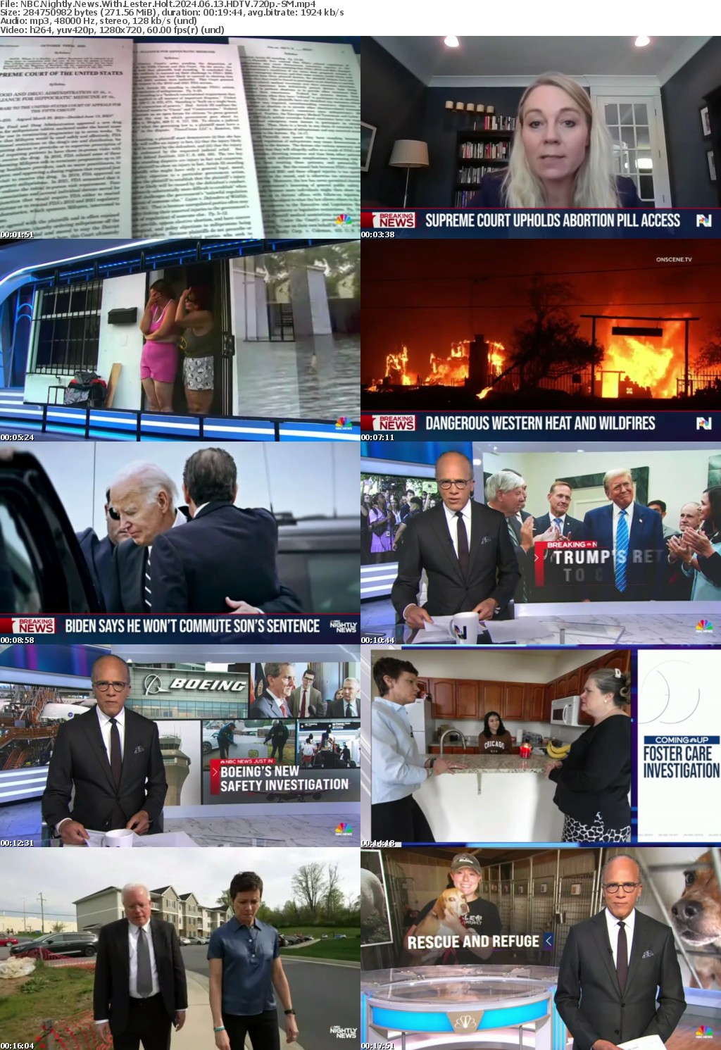 NBC Nightly News With Lester Holt 2024 06 13 HDTV 720p -SM